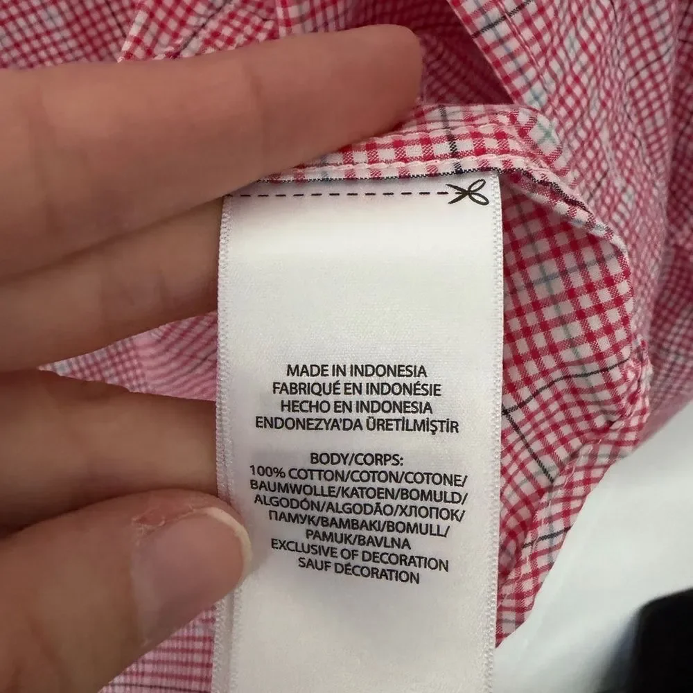 Ralph Lauren kids Red Plaid Button Down Shirt size small